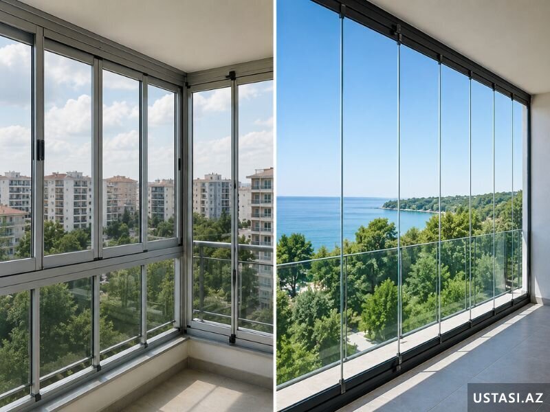 Çərçivəli və çərçivəsiz cam balkon sistemlərinin fərqi nədir?