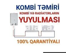 kombi təmiri və radiatorlarin yuyulması