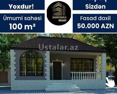100 kvadratlı evin tikintisi və təmiri