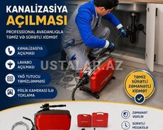 kanalizasiya təmizləmə və görüntüləmə